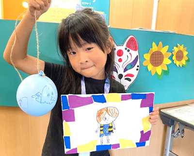 夏祭りセミナーで楽しみにながら英語力UP💪英語でお買い物に挑戦！好きなものをゲットできました✨松江校のこども英語・英会話教室アミティー