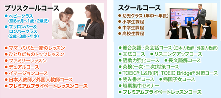 プリスクールコース スクールコース