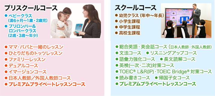 プリスクールコース スクールコース